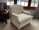 blue floral slipcover before
