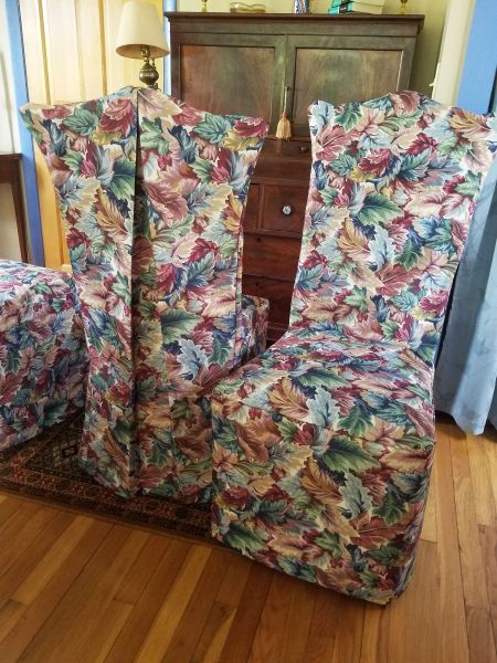 floral dining chair slipcover