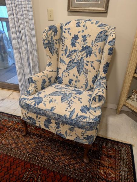 old drapes slipcover